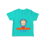 Celebrate The Super Kids Theme With "I Come with a Warning Label" Personalized Kids T-shirt - TEAL - 0 - 5 Months Old (Chest 17")