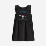 Celebrate The Super Kids Theme With "Ready to Save the Day" Personalized Frock for your Baby - BLACK - 0 - 6 Months Old (Chest 18")