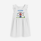 Celebrate The Super Kids Theme With "Ready to Save the Day" Personalized Frock for your Baby - WHITE - 0 - 6 Months Old (Chest 18")