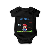 Celebrate The Super Kids Theme With "Ready to Save the Day" Personalized Romper For your Baby - BLACK - 0 - 3 Months Old (Chest 16")