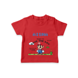 Celebrate The Super Kids Theme With "Ready to Save the Day" Personalized Kids T-shirt - RED - 0 - 5 Months Old (Chest 17")