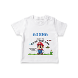 Celebrate The Super Kids Theme With "Ready to Save the Day" Personalized Kids T-shirt - WHITE - 0 - 5 Months Old (Chest 17")