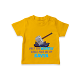 Celebrate The Super Kids Theme With "Only the Worthy Shall Pick Me Up" Personalized Kids T-shirt - CHROME YELLOW - 0 - 5 Months Old (Chest 17")