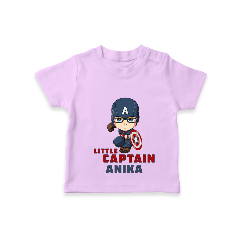 Celebrate The Super Kids Theme With "Little Captain" Personalized Kids T-shirt - LILAC - 0 - 5 Months Old (Chest 17")