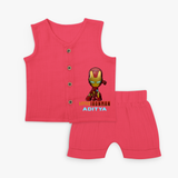 Celebrate The Super Kids Theme With "Little Ironman" Personalized Jabla set for your Baby - TART - 0 - 3 Months Old (Chest 9.8")