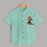 Celebrate The Super Kids Theme With "Little Ironman" Personalized Kids Shirts - MINT GREEN - 0 - 6 Months Old (Chest 21")