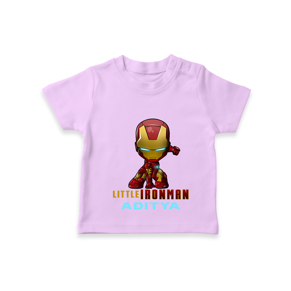 Celebrate The Super Kids Theme With "Little Ironman" Personalized Kids T-shirt - LILAC - 0 - 5 Months Old (Chest 17")