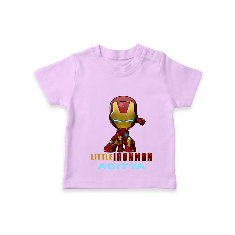 Celebrate The Super Kids Theme With "Little Ironman" Personalized Kids T-shirt - LILAC - 0 - 5 Months Old (Chest 17")