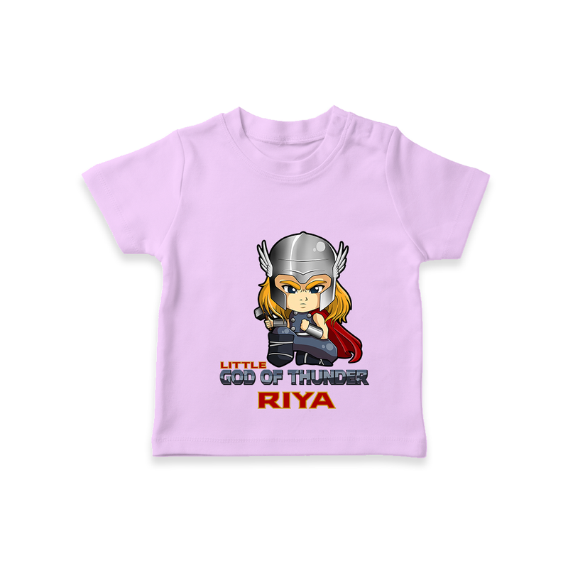 Celebrate The Super Kids Theme With "Little God Of Thunder" Personalized Kids T-shirt - LILAC - 0 - 5 Months Old (Chest 17")