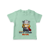 Celebrate The Super Kids Theme With "Little God Of Thunder" Personalized Kids T-shirt - MINT GREEN - 0 - 5 Months Old (Chest 17")