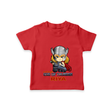 Celebrate The Super Kids Theme With "Little God Of Thunder" Personalized Kids T-shirt - RED - 0 - 5 Months Old (Chest 17")