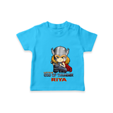 Celebrate The Super Kids Theme With "Little God Of Thunder" Personalized Kids T-shirt - SKY BLUE - 0 - 5 Months Old (Chest 17")