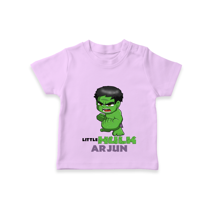 Celebrate The Super Kids Theme With "Little Hulk" Personalized Kids T-shirt - LILAC - 0 - 5 Months Old (Chest 17")