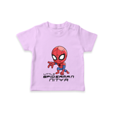 Celebrate The Super Kids Theme With "Little Spiderman" Personalized Kids T-shirt - LILAC - 0 - 5 Months Old (Chest 17")