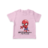 Celebrate The Super Kids Theme With "Little Spiderman" Personalized Kids T-shirt - PINK - 0 - 5 Months Old (Chest 17")