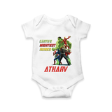 Celebrate The Super Kids Theme With "Earths Mightiest Heroes" Personalized Romper For your Baby - WHITE - 0 - 3 Months Old (Chest 16")