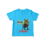 Celebrate The Super Kids Theme With "Earths Mightiest Heroes" Personalized Kids T-shirt - SKY BLUE - 0 - 5 Months Old (Chest 17")