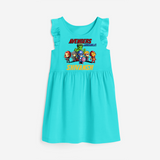 Celebrate The Super Kids Theme With "Avengers Assemble" Personalized Frock for your Baby - LIGHT BLUE - 0 - 6 Months Old (Chest 18")