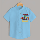 Celebrate The Super Kids Theme With "Avengers Assemble" Personalized Kids Shirts - SKY BLUE - 0 - 6 Months Old (Chest 21")