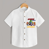 Celebrate The Super Kids Theme With "Avengers Assemble" Personalized Kids Shirts - WHITE - 0 - 6 Months Old (Chest 21")