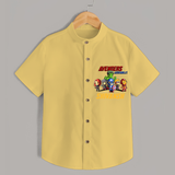 Celebrate The Super Kids Theme With "Avengers Assemble" Personalized Kids Shirts - YELLOW - 0 - 6 Months Old (Chest 21")