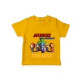 Celebrate The Super Kids Theme With "Avengers Assemble" Personalized Kids T-shirt - CHROME YELLOW - 0 - 5 Months Old (Chest 17")