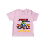 Celebrate The Super Kids Theme With "Avengers Assemble" Personalized Kids T-shirt - PINK - 0 - 5 Months Old (Chest 17")