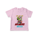 Celebrate The Super Kids Theme With "We are the AVENGERS" Personalized Kids T-shirt - PINK - 0 - 5 Months Old (Chest 17")