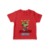 Celebrate The Super Kids Theme With "We are the AVENGERS" Personalized Kids T-shirt - RED - 0 - 5 Months Old (Chest 17")