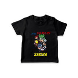 Celebrate The Super Kids Theme With "Little Avengers" Personalized Kids T-shirt - BLACK - 0 - 5 Months Old (Chest 17")