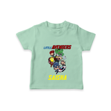 Celebrate The Super Kids Theme With "Little Avengers" Personalized Kids T-shirt - MINT GREEN - 0 - 5 Months Old (Chest 17")