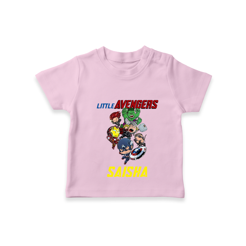 Celebrate The Super Kids Theme With "Little Avengers" Personalized Kids T-shirt - PINK - 0 - 5 Months Old (Chest 17")