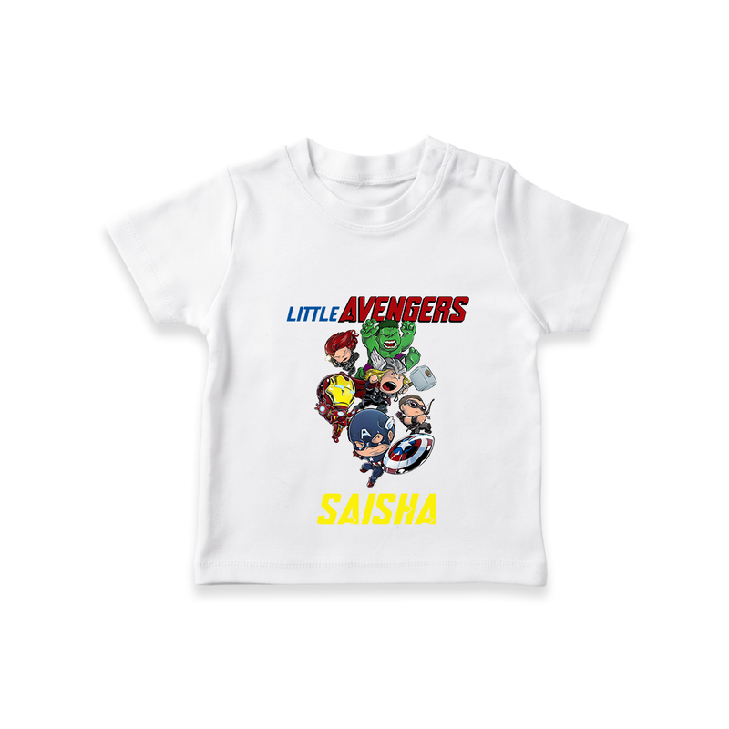 Celebrate The Super Kids Theme With "Little Avengers" Personalized Kids T-shirt - WHITE - 0 - 5 Months Old (Chest 17")