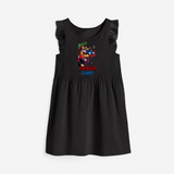 Celebrate The Super Kids Theme With "AVENGER" Personalized Frock for your Baby - BLACK - 0 - 6 Months Old (Chest 18")