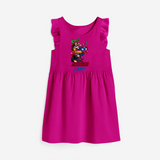 Celebrate The Super Kids Theme With "AVENGER" Personalized Frock for your Baby - HOT PINK - 0 - 6 Months Old (Chest 18")