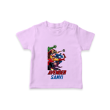 Celebrate The Super Kids Theme With "AVENGER" Personalized Kids T-shirt - LILAC - 0 - 5 Months Old (Chest 17")