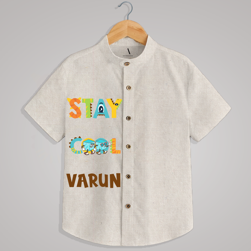 "Stay cool" - Quirky Casual shirt with customised name