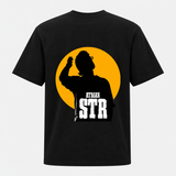 Golden Halo Silhouette Graphic Backside Print Adult T-Shirt