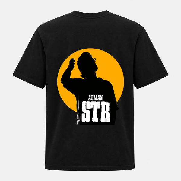Golden Halo Silhouette Graphic Backside Print Adult T-Shirt