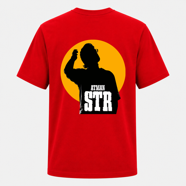 Golden Halo Silhouette Graphic Backside Print Adult T-Shirt