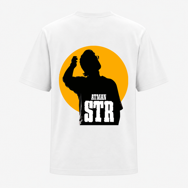 Golden Halo Silhouette Graphic Backside Print Adult T-Shirt