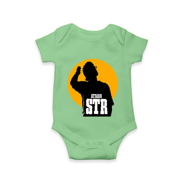 Golden Halo Silhouette Graphic Romper - GREEN - New Born (Chest 14")