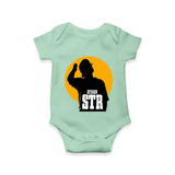 Golden Halo Silhouette Graphic Romper - MINT GREEN - New Born (Chest 14")