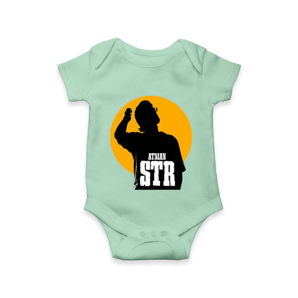 Golden Halo Silhouette Graphic Romper - MINT GREEN - New Born (Chest 14")
