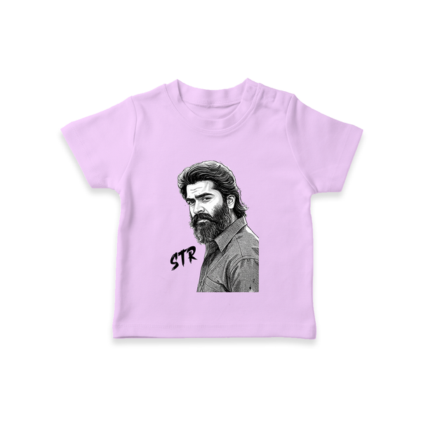 Monochrome Bearded Portrait Graphic T-Shirt - LILAC - 0-5 Months Old (Chest 17")