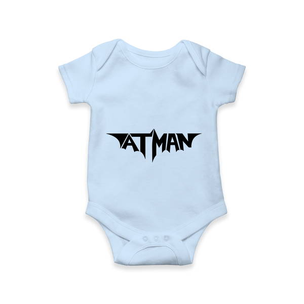 Bold Aatman Logo Printed Romper - BABY BLUE - New Born (Chest 14")