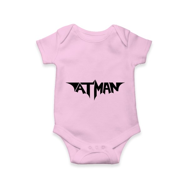 Bold Aatman Logo Printed Romper - BABY PINK - New Born (Chest 14")