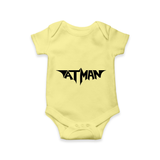 Bold Aatman Logo Printed Romper - PASTEL YELLOW - New Born (Chest 14")