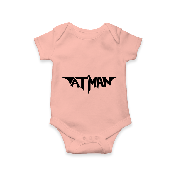 Bold Aatman Logo Printed Romper - PEACH - New Born (Chest 14")