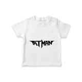 Bold Aatman Logo Printed T-Shirt - WHITE - 0-5 Months Old (Chest 17")